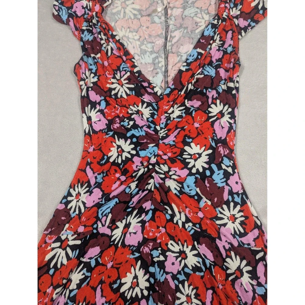 Free People Dress Womens XS Multicolor Mini Floral Key To Your‎ Heart Boho